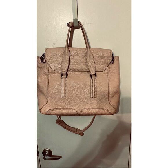 3.1 Phillip Lim Pashli Blush Zipper Leather Tote Satchel Crossbody Beautiful - Picture 6 of 14